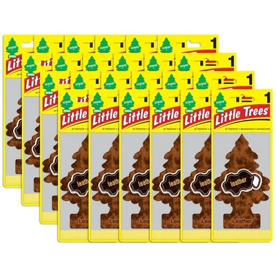 Little Trees Leather Air Freshener – 24 Count Bulk Pack  - U1P-10290 - Image 1 of 3