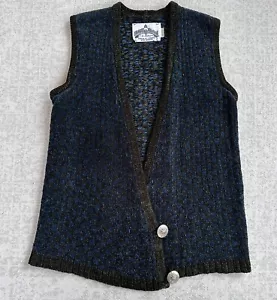 Handmade C.B. Milligan Chenille Checkered Vest Chama Santa Fe Southwest - Picture 1 of 7
