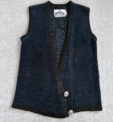 Feito à mão C.B. Colete quadriculado Milligan Chenille Chama Santa Fe sudoeste - Imagem 1 de 4