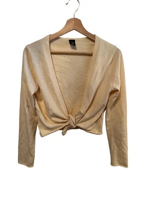 Suéter cárdigan recortado amarillo Gap para mujer talla M Top Foto 1 de 4