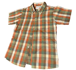 Vintage Sears Multicolor Plaid Short Sleeve Button-Up Shirt Summer Casual Sz 4 - Picture 1 of 4