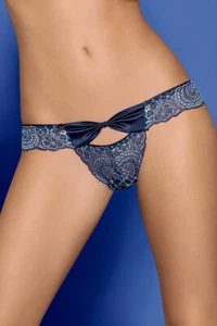 Slip Auroria blau mit Spitze Stretch Shorts mit Blumenmuster transparent Panty - Bild 1 von 15