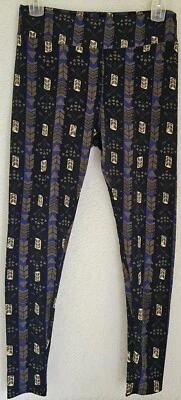LuLaRoe Womens Legging Pants Size Tall & Curvy Multicolor Arrows Sueded - Image 1 of 4