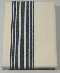 Pottery Barn Navy Riviera Striped Linen Cotton Drape Curtain 84" - Picture 1 of 1