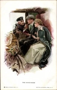 HARRISON FISHER c.1910 THE HONEYMOON, Artist Postcard; Postally Unused; Mint - Bild 1 von 2