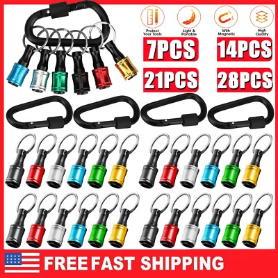 1/4" Hex Shank Quick Release Keychain Screwdriver Drill Bit Holder Bit Set LOT - Image 1 of 4