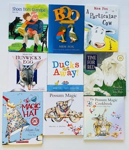 9 x Mem Fox Classic Aussie Kid’s Hardcover Books Possum Magic/Hunwick’s Egg/Boo - Picture 1 of 24