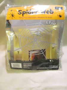 Decoración de tela de araña gigante de 6 pies 6' puerta, ventana, pared aterrador Halloween brillante - Imagen 1 de 4