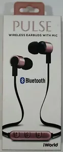 AudioBLUE-iWorld Pulse Bluetooth Wireless Earbuds w Mic iPhone Galaxy Android - Picture 1 of 10