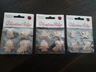 12 Glitzer Sticker Engel Glocke Baum Schuh Restposten Sonderposten Weihnachten