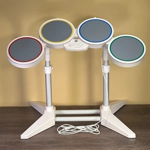 Nintendo Wii Rock Band Drum Set Wired Harmonix 19092 with Stand No Pedal - WORKS - Picture 1 of 20