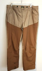 Cabelas Brown Canvas Double Knee Brush Guard Pants Sz 36x32 Hunting p7 - Picture 1 of 4