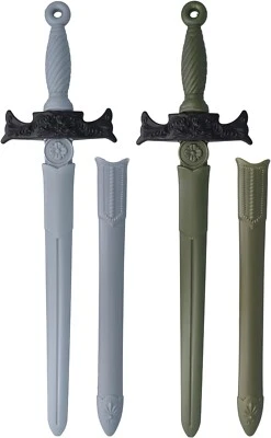 HENBRANDT 2 x Kids Plastic Toy Swords Ninja Pirate Samurai Role-Play Costume Accessory