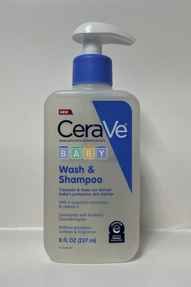 CeraVe Baby Tear And Fragrance Free Wash & Shampoo W/ Vitamin E-8oz.