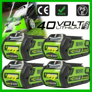 1~4 PACK For Greenworks 40V G-Max 6.0Ah Lithium Battery 29472 29462 29252 20202 - Picture 1 of 16