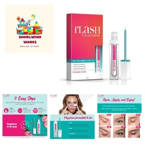 fLASH Eyelash Serum, Serum for Long, Curled Lashes - Enhances and Strengthens... - Picture 1 of 7