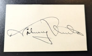 JOHNNY UNITAS HOF BALTIMORE COLTS SIGNED AUTOGRAPHED SMALL INDEX CARD 2X3 - Picture 1 of 2
