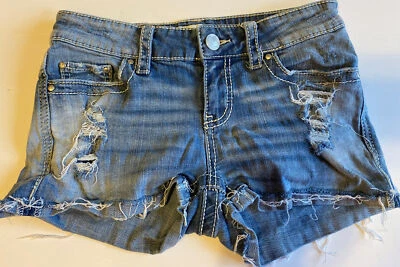 Womens Daytrip Lynx Denim Shorts Destroyed Stretch 26 - Image 1 of 2