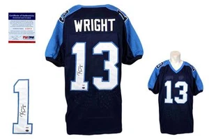 Kendall Wright SIGNED Jersey - PSA/DNA - Tennessee Titans AUTOGRAPHED - NVY - Picture 1 of 1