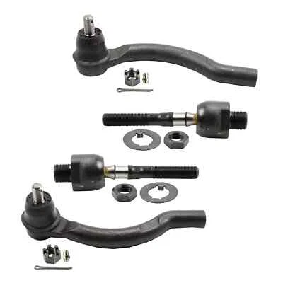 Juego de 4 piezas de extremos de varilla de amarre de dirección interior y exterior MOOG para Honda Accord 08-12 Foto 1 de 4