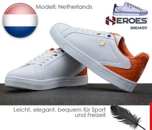 DAMEN + UNISEX HEROES SNEAKER SPORTSCHUHE WEISS HOLLAND RUTSCHFEST Gr.37 bis 45 - Picture 1 of 6
