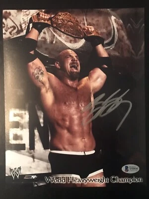 FOTO 8X10 AUTOGRAFIADA A MANO WWE GOLDBERG CON CERTIFICADO DE AUTENTICIDAD BECKETT Foto 1 de 2
