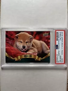 Shiba Inu 2018 Upper Deck e-Card #272 Canine Collection Puppy PSA 10 POP 1 - Picture 1 of 2
