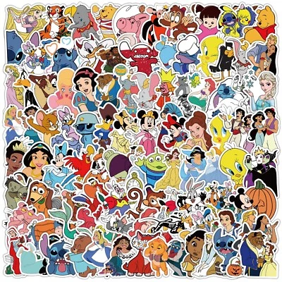 UK 100 Disney Princess Characters Cartoon Phone Stickers Laptop Vinyl Decals NEW - Image 1 of 4