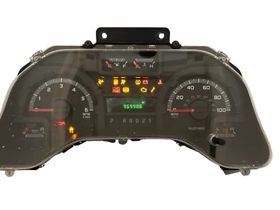 Painel de instrumentos velocímetro 09 Ford E150/E250/E350 medidores de van 96.998 milhas - Imagem 1 de 3