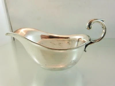 MANGO DE DESPLAZAMIENTO LISO GRIS o barco de salsa por Atkin Bros Sheffield 1840-1964 Foto 1 de 4