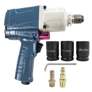 3/4" Air Impact Wrench 1600N.m Heavy Duty Twin Hammer Pneumatic Gun+3 Sockets - Picture 1 of 14