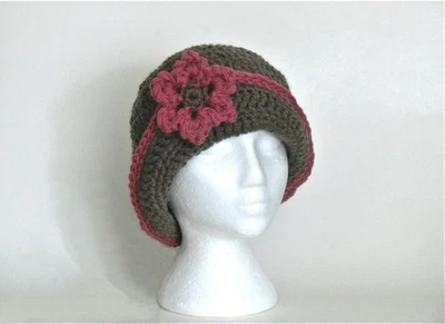 Crochet Pattern Flapper Hat - Newborn - Women's Large DIGITAL DOWNLOAD - Image 1 of 4