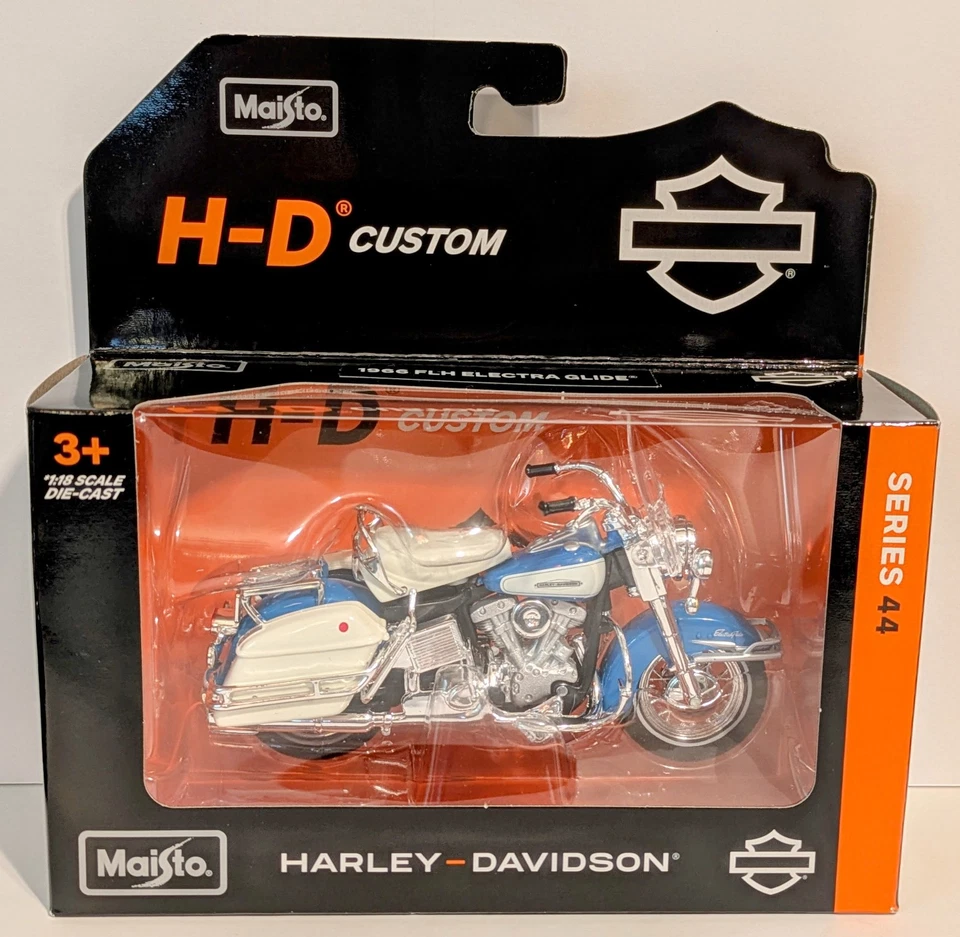 Maisto Harley Davidson 1966 FLH Electra Glide Series 44 1:18 Die Cast Foto 1 de 4
