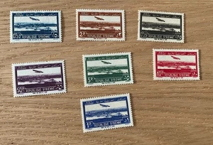 French Colonies Syria Syrie Der Er Zor Airmail Complete Set - Mint Hinged - Picture 1 of 2