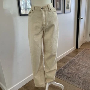 Levi's 80s Mom Jeans Womens 32x30 Cream Beige Premium Denim High Rise - Picture 1 of 5