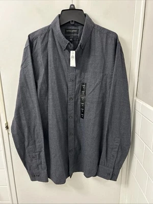 Banana Republic Shirt Mens Medium Dark Gray Slim Fit Button Down L/S $70 MSRP - Image 1 of 4