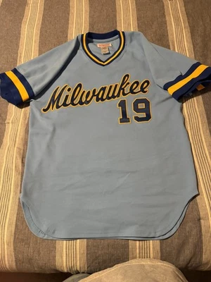 Camiseta deportiva Mitchell and Ness 1982 Milwaukee Brewers Robin Yount Road talla 46 Foto 1 de 4