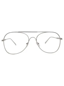 GAFAS DE SOL DE AVIADOR RETRO PLATEADAS Y TRANSPARENTES CON ESTUCHE - Imagen 1 de 8