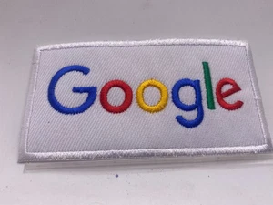 GOOGLE  NEW EMBROIDERED COMPANY IRON ON NAME PATCH TAG 2 X 4 - Picture 1 of 1