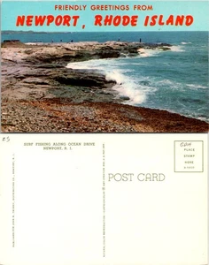 Newport Rhode Island Brandungsangeln Ozeanfahrt Postkarte - Bild 1 von 1