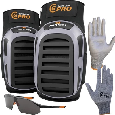 Rodillera de construcción profesional CARIB GEAR PRO para hombre para trabajo - resistente... Foto 1 de 4