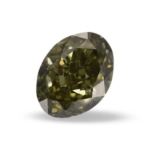 0.30 Ct Natural Fancy Deep Color Chameleon Diamond Oval GIA Certified Rare - Picture 1 of 7