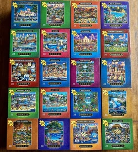 Huge Lot Of 20 Dowdle World America Cities Mini Wooden Puzzles 250 Pcs Each - Picture 1 of 6