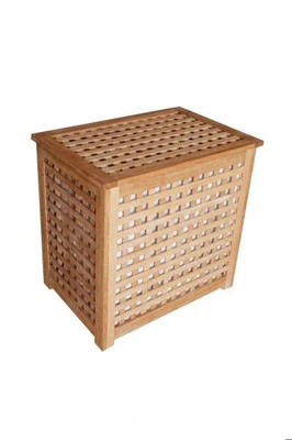 Primaster Wäschebox Buche mit Innensack 55 x 37 x 52 cm Wäschekorb Wäschesammler - Bild 1 von 4