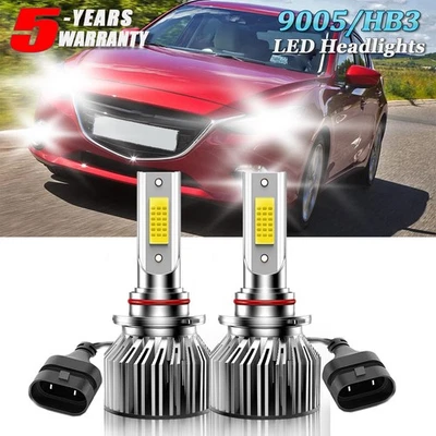 Kit de faros delanteros LED 9005/HB3 blanco 6000 k para Mazda 3 2004-2018 Foto 1 de 4