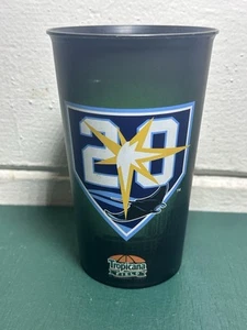MLB TAMPA BAY RAYS 20th Anniversary LOGO Baseball Plastic Souvenir Beverage Cup - Picture 1 of 7