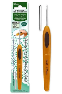 Clover Soft Touch Stahl Häkelnadeln; Größe wählbar - Bild 1 von 1