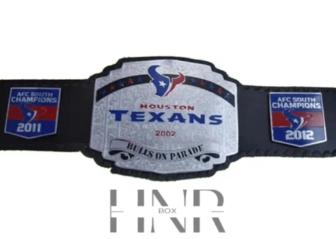 HOUSTON TEXANS  AFC CHAMPIONS - Championship belt replica adult size 2mm brass Cover