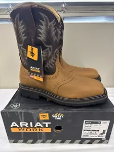 Ariat Sierra Aged Bark #10010134 Square STEEL Toe Western Work Boots Size 9 - Picture 1 of 16