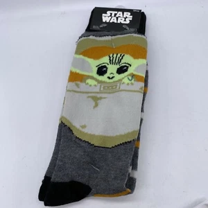NEW- The Child- Adult 2 Pack Crew Socks- The Mandalorian- Baby Yoda- Star Wars - Picture 1 of 6
